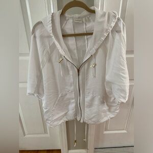 Chico's White Utility Jacket Lightweight Casual